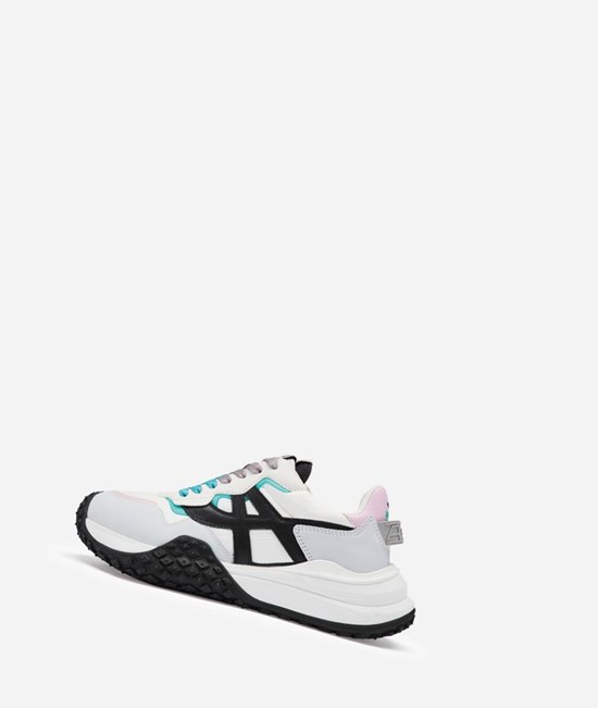 Low-Top Sneakers ASH Joker Femme Blanche Noir | CDW-023895