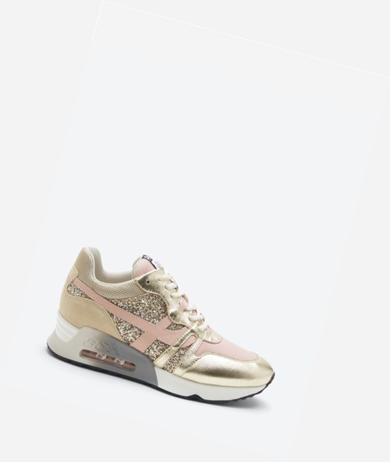 Low-Top Sneakers ASH Lux Femme Platine / Pinksalt | DQT-369045