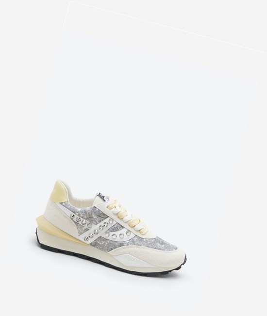 Low-Top Sneakers ASH Spider Studs Femme Blanche Blanche | HPA-736510