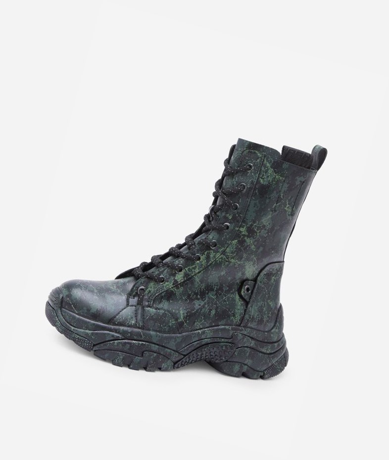 Basket Botte ASH Army Bis Femme Noir | FXA-973042