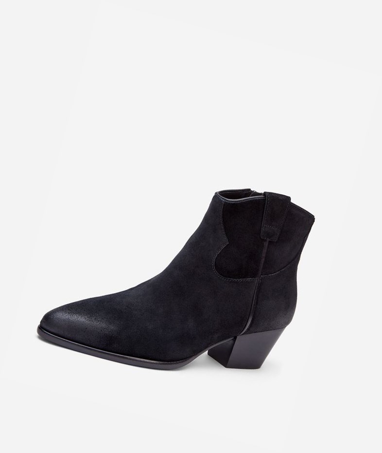 Bottines ASH Houston Femme Noir | FQR-415069