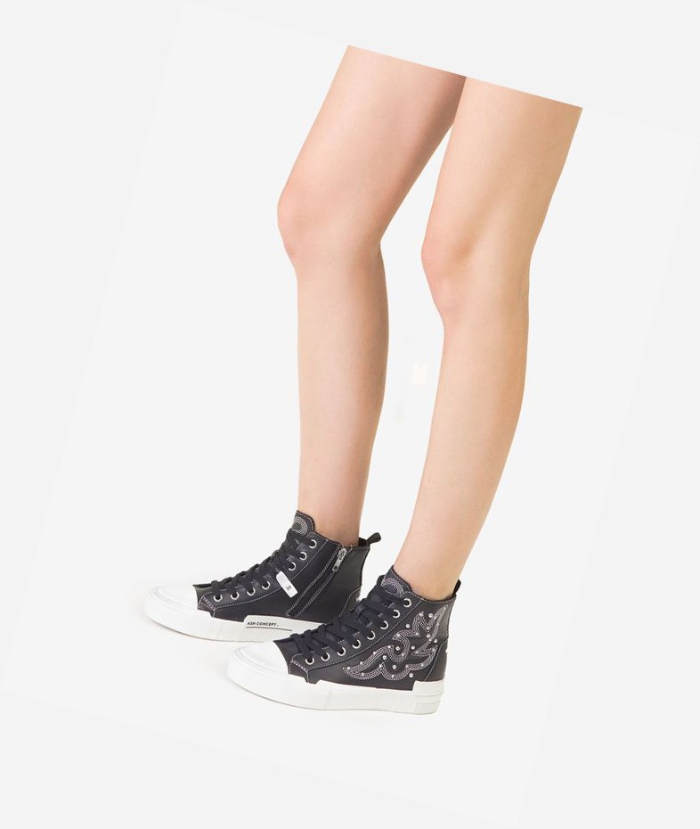 High-Top Sneakers ASH Gaudi Femme Noir | ABN-182543