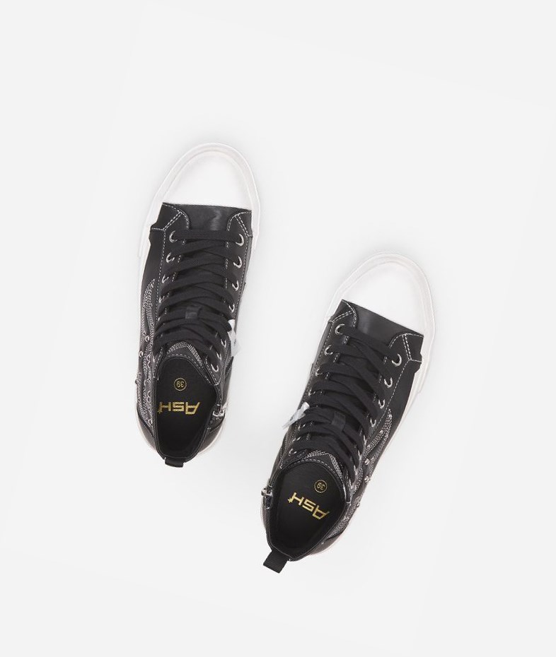 High-Top Sneakers ASH Gaudi Femme Noir | ABN-182543