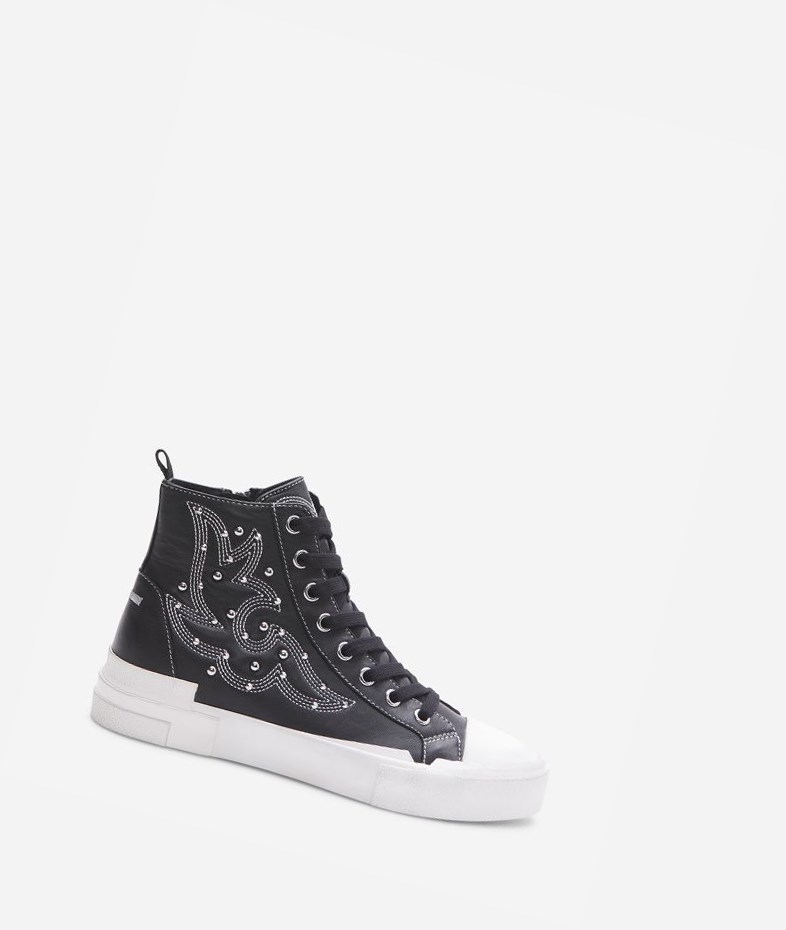 High-Top Sneakers ASH Gaudi Femme Noir | ABN-182543