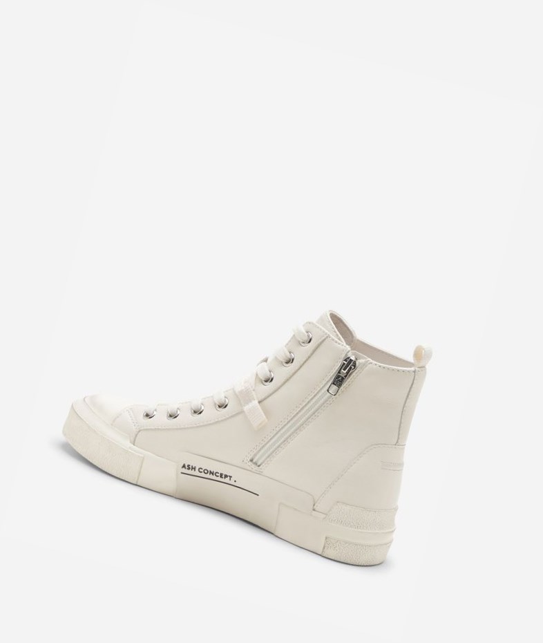 High-Top Sneakers ASH Ghibly Bis Femme Gardenia | WNU-146328