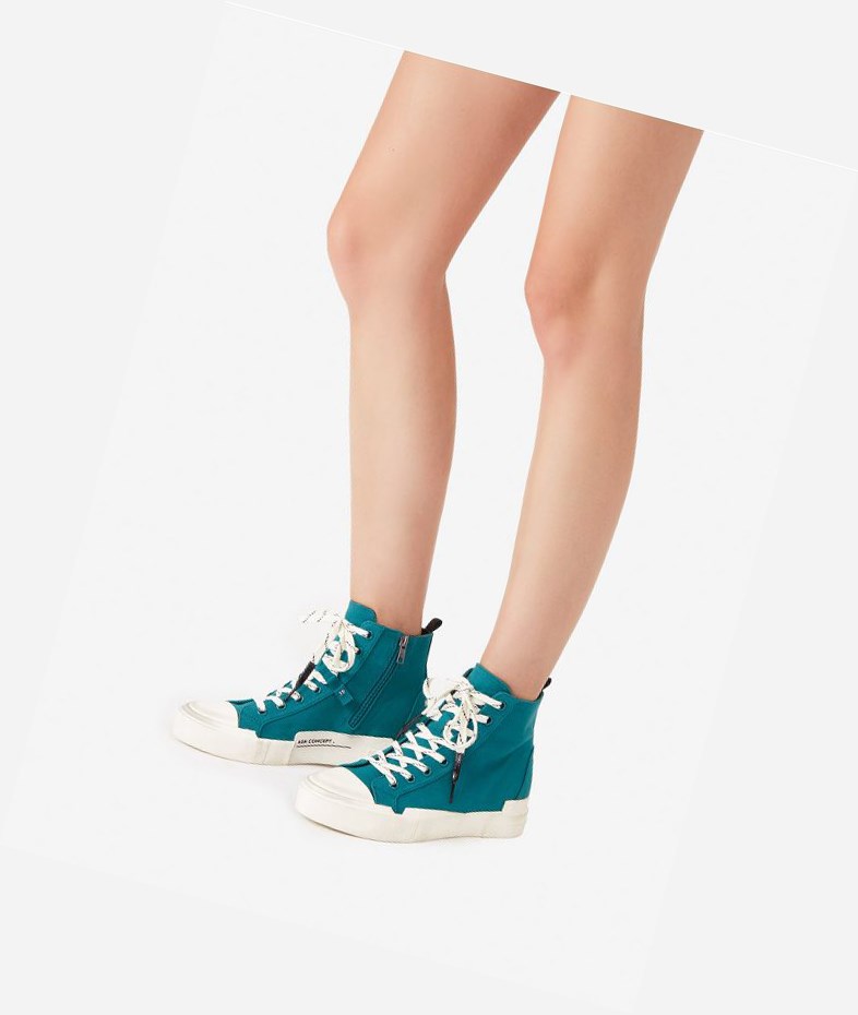 High-Top Sneakers ASH Ghibly Femme Petrol | RGO-352481