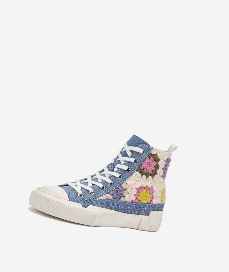 High-Top Sneakers ASH Goa Femme Bleu Sable | EAZ-510934