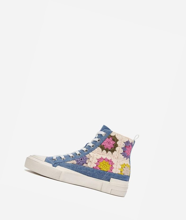 High-Top Sneakers ASH Goa Femme Bleu Sable | EAZ-510934