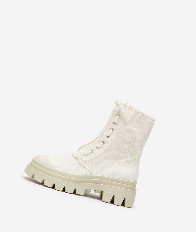 High-Top Sneakers ASH Phoenix Femme Talc | QYK-034752