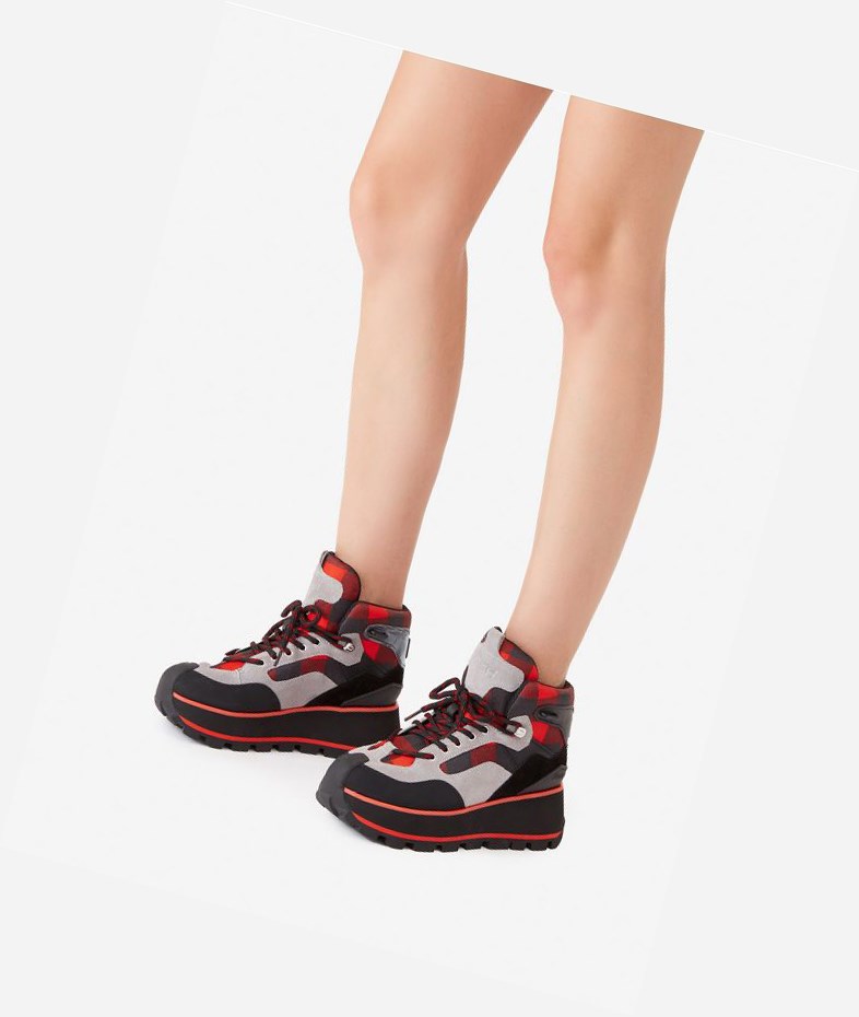 High-Top Sneakers ASH Sonic Femme Noir Rouge | YWK-085736