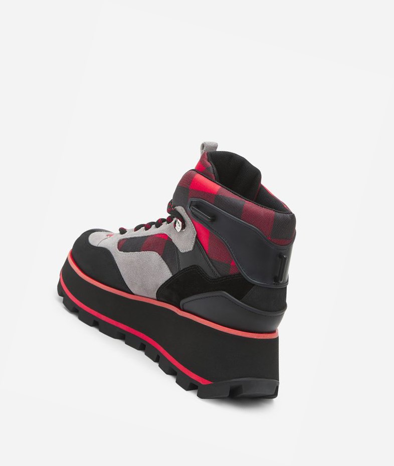 High-Top Sneakers ASH Sonic Femme Noir Rouge | YWK-085736