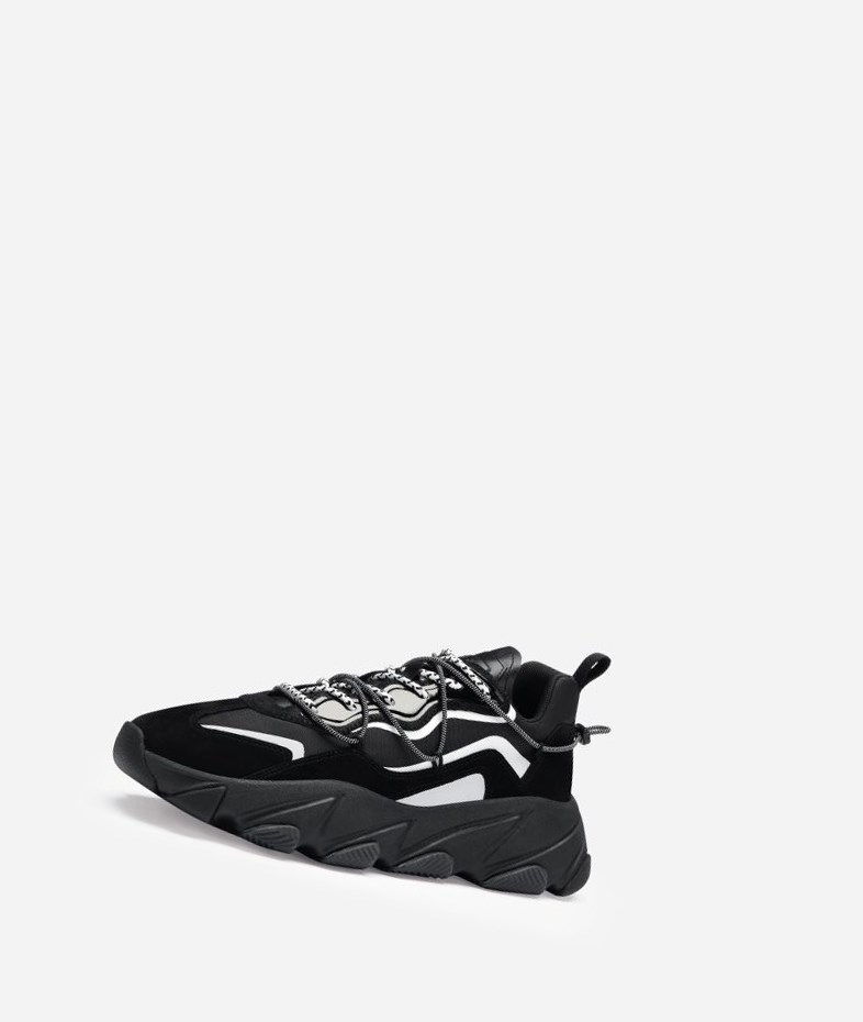 Low-Top Sneakers ASH Express Homme Noir Blanche | CGO-190853