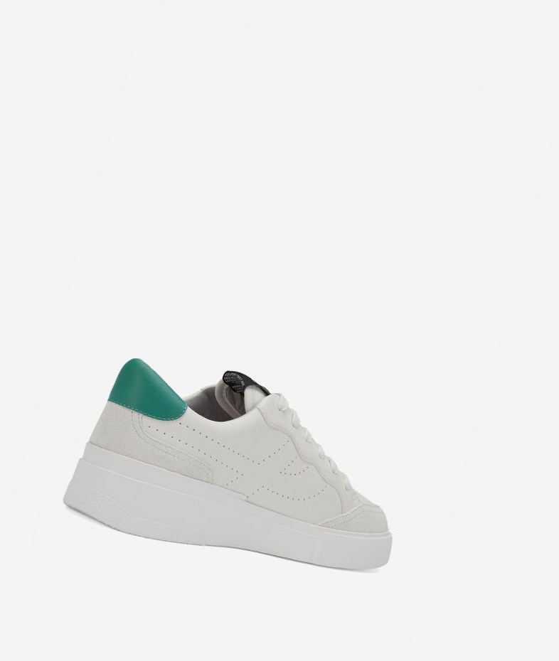 Low-Top Sneakers ASH Free Femme Blanche Vert | YFT-210436