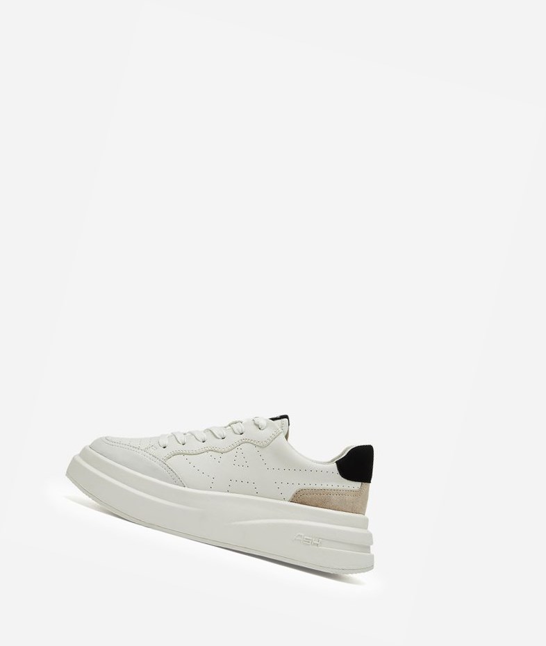 Low-Top Sneakers ASH Impuls Femme Blanche Blanche Noir | UWV-359284