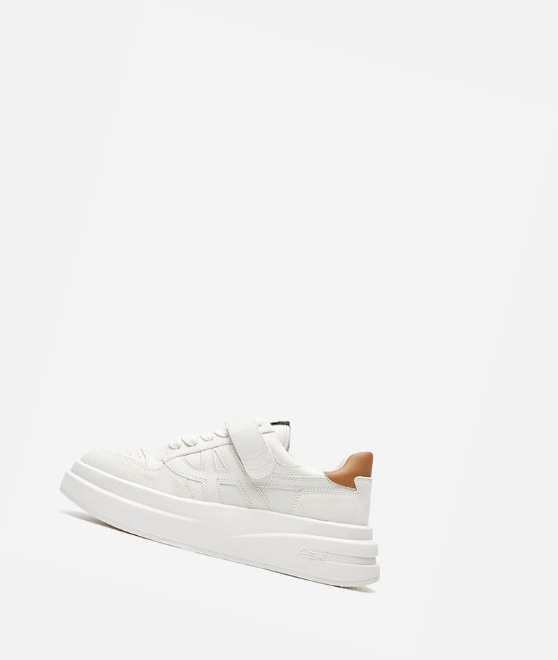 Low-Top Sneakers ASH Indy Femme Blanche Marron | GUW-172369