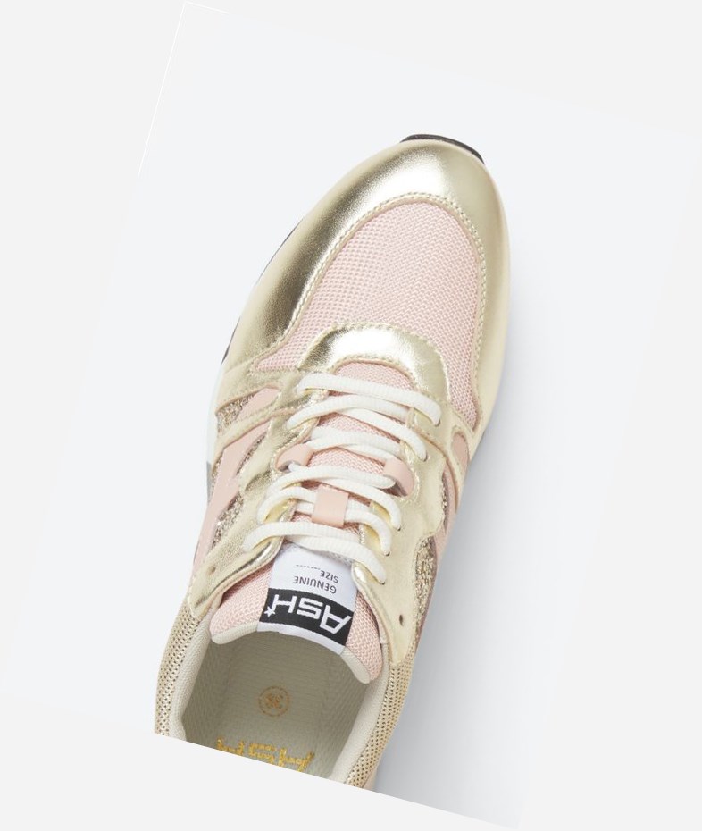 Low-Top Sneakers ASH Lux Femme Platine / Pinksalt | DQT-369045