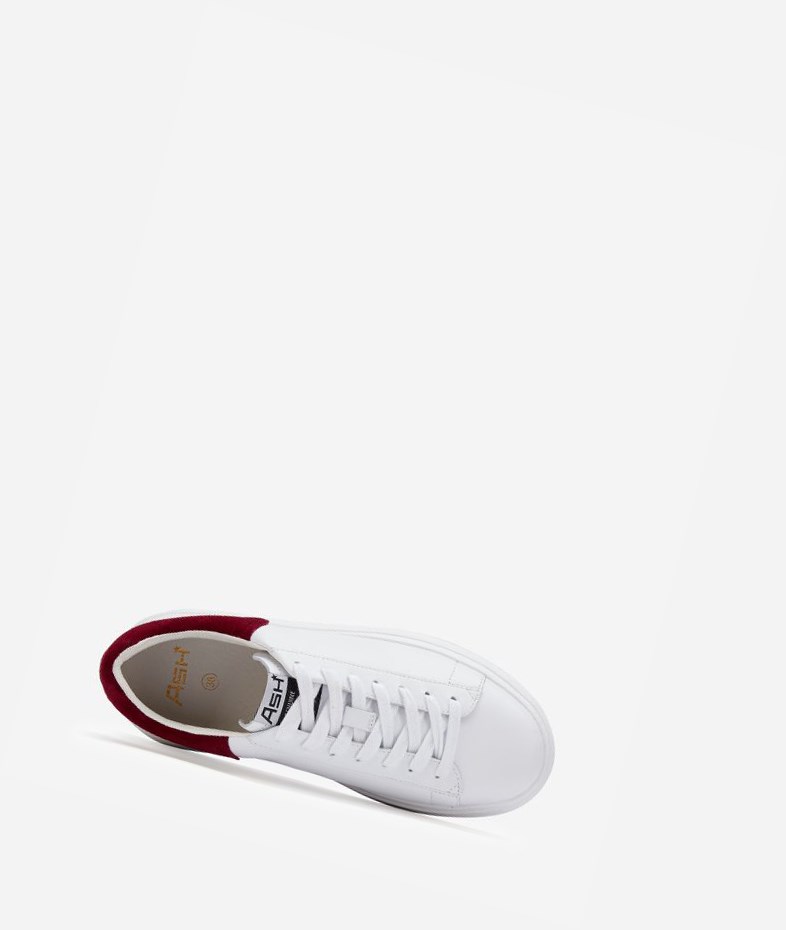 Low-Top Sneakers ASH Moby Femme Blanche Rouge | NTS-493510