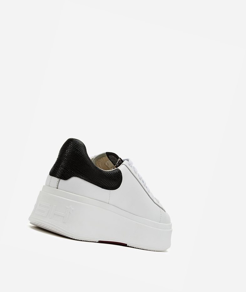 Low-Top Sneakers ASH Moby Femme Blanche Noir | VBF-249387