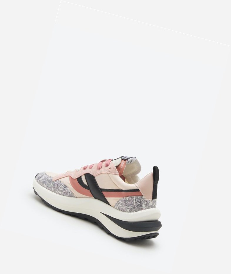 Low-Top Sneakers ASH Spider 620-01 Femme Rose Noir | TLN-549827