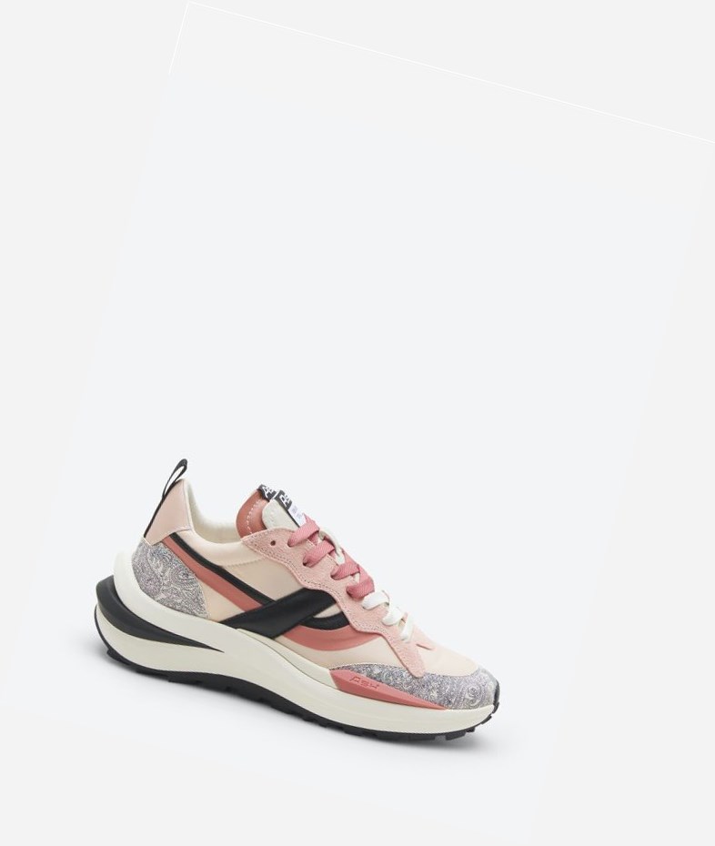 Low-Top Sneakers ASH Spider 620-01 Femme Rose Noir | TLN-549827