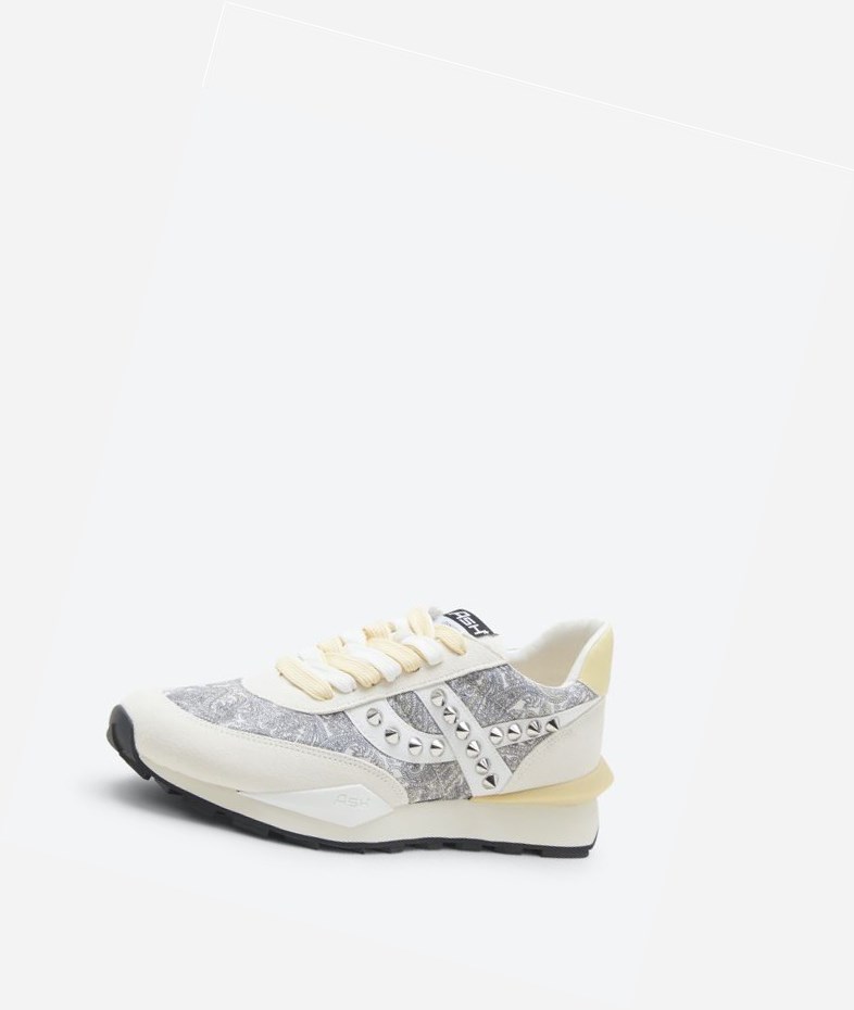 Low-Top Sneakers ASH Spider Studs Femme Blanche Blanche | HPA-736510