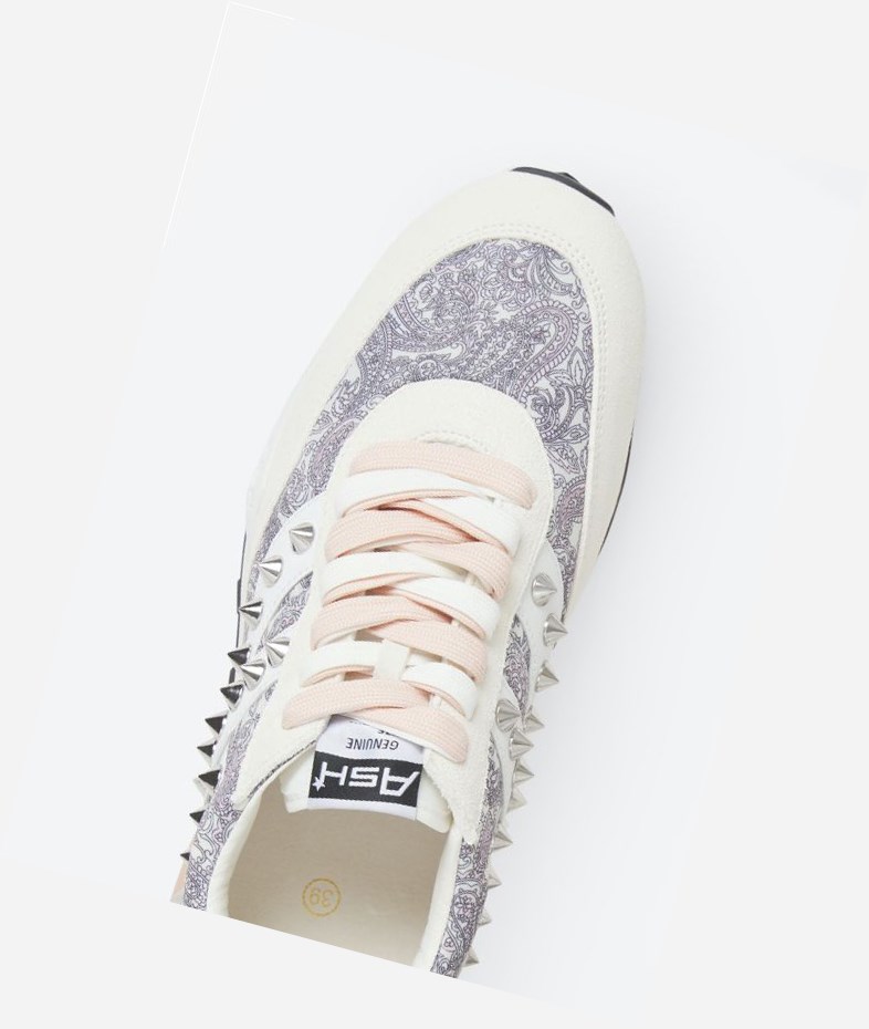 Low-Top Sneakers ASH Spider Studs Femme Blanche Blanche | HTL-789521