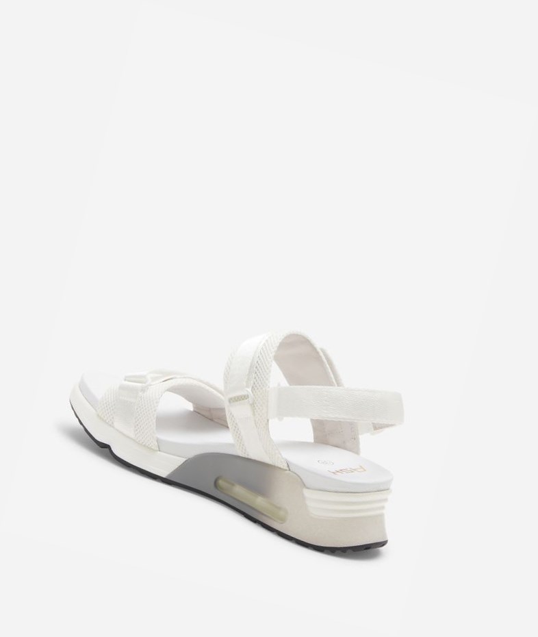 Sneaker Sandals ASH Lock Femme Blanche | OTS-123987