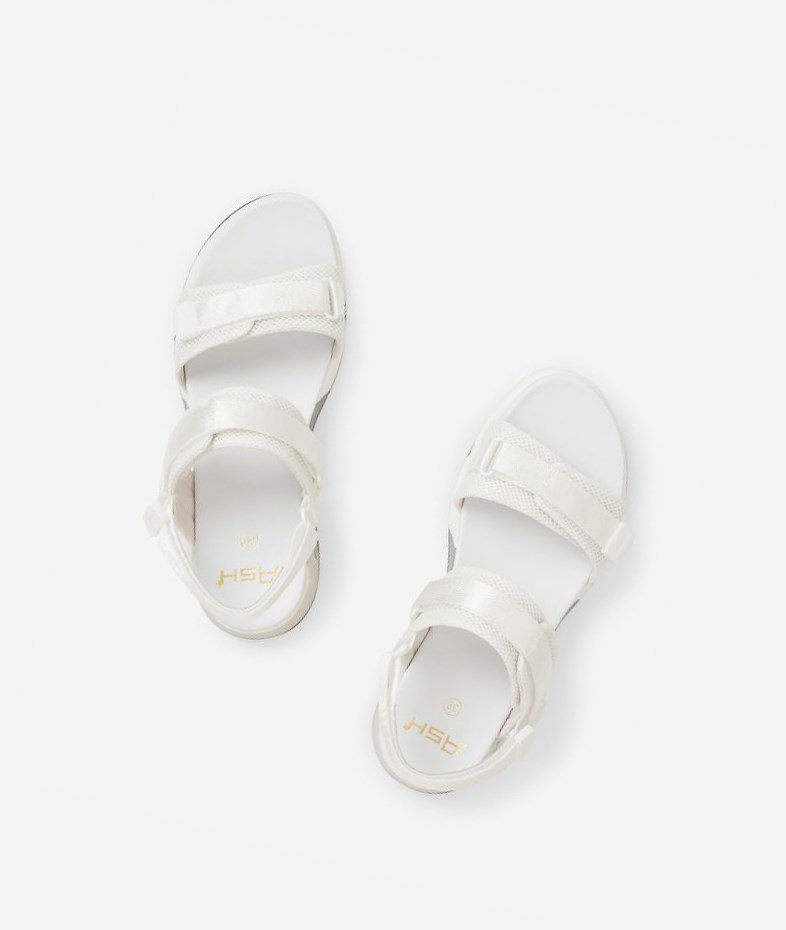 Sneaker Sandals ASH Lock Femme Blanche | OTS-123987